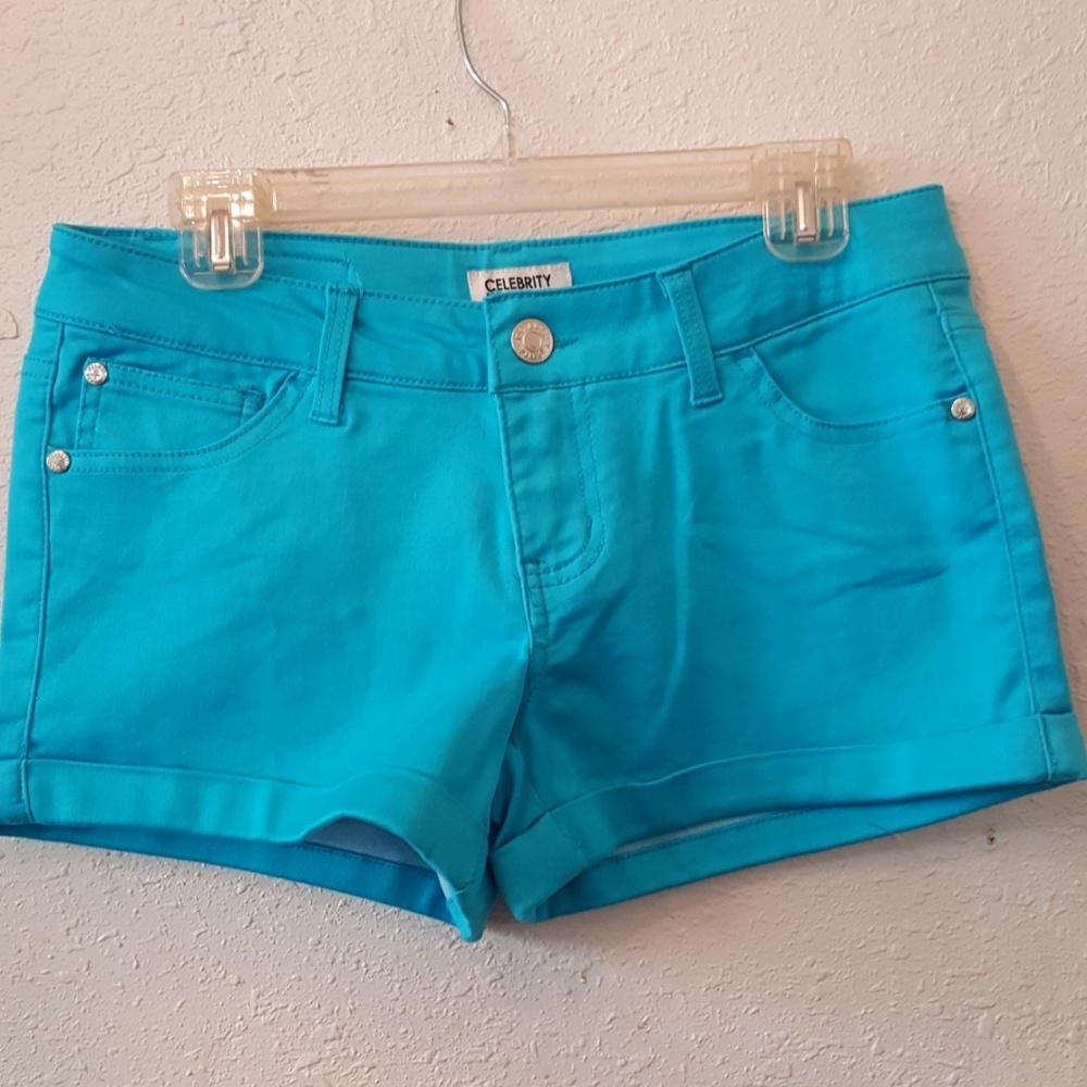 Celebrity Pink light blue denim shorts